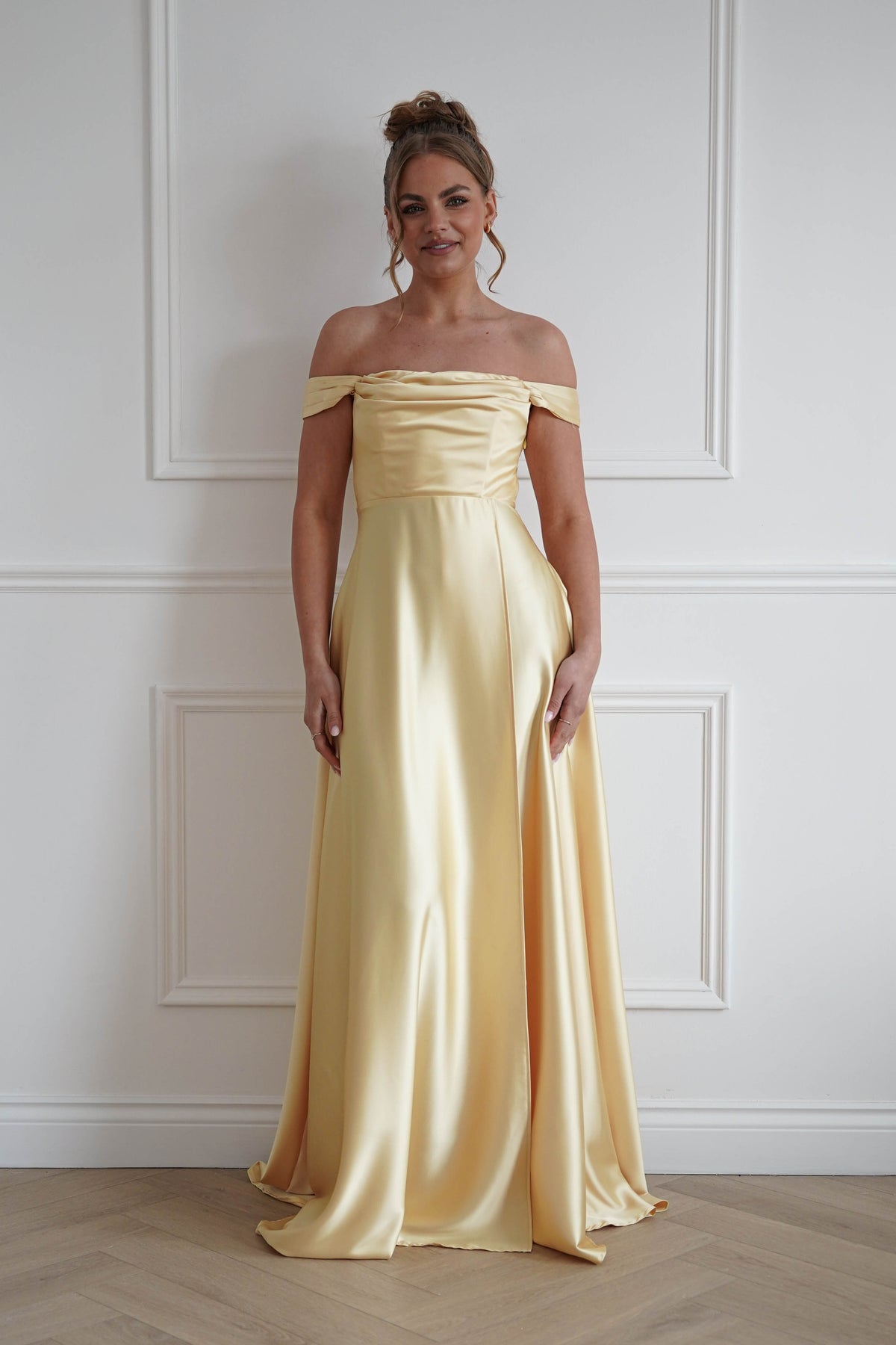 Starling Soft Satin Maxi Dress | Yellow-Oh Hello Clothing