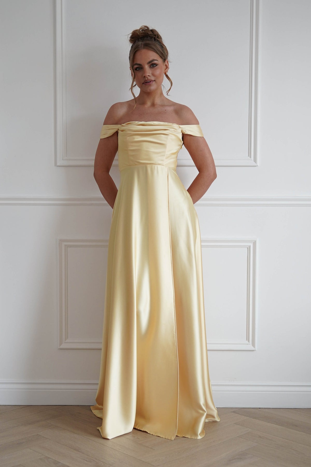Starling Soft Satin Maxi Dress | Yellow-Oh Hello Clothing