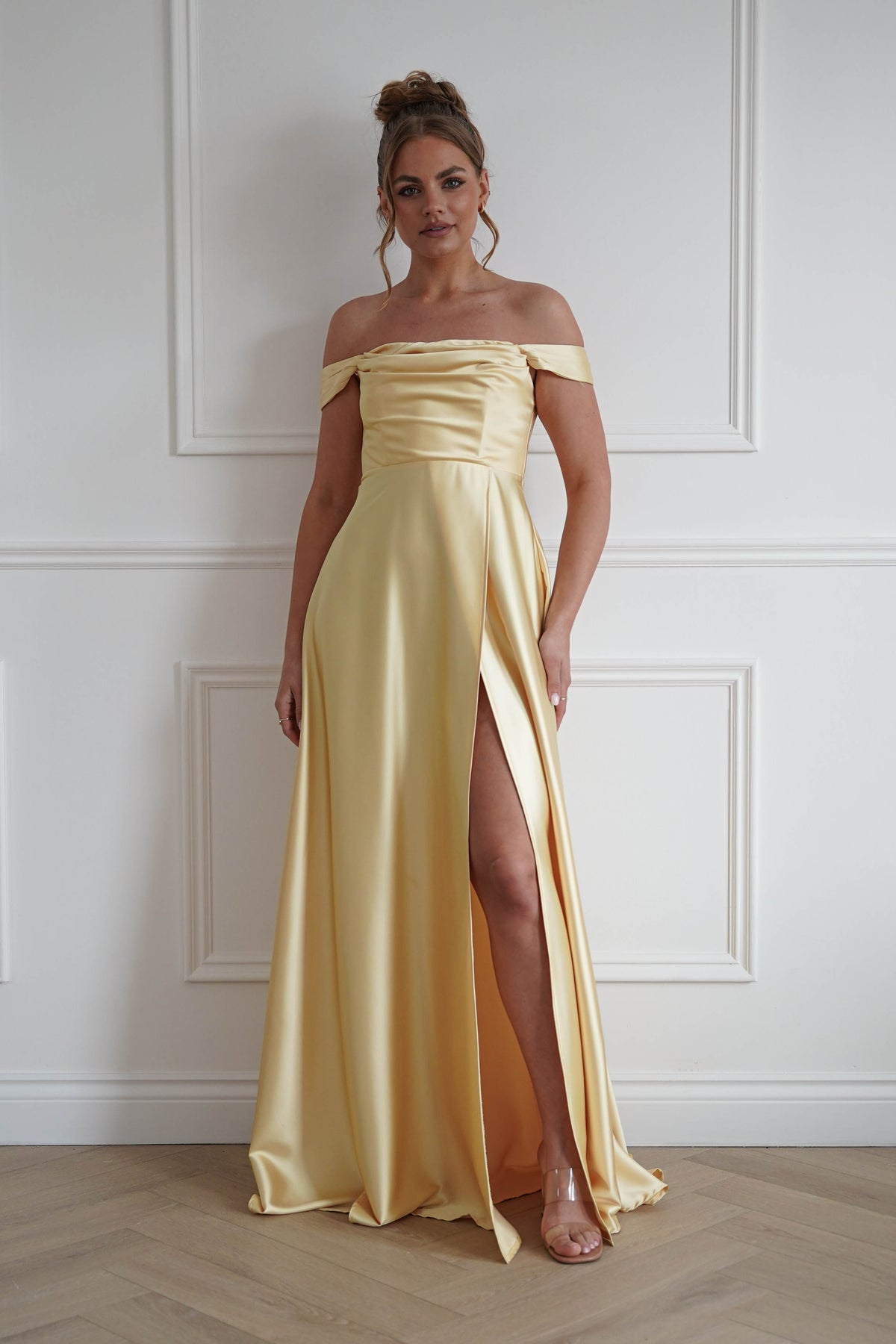 Starling Soft Satin Maxi Dress | Yellow-Oh Hello Clothing