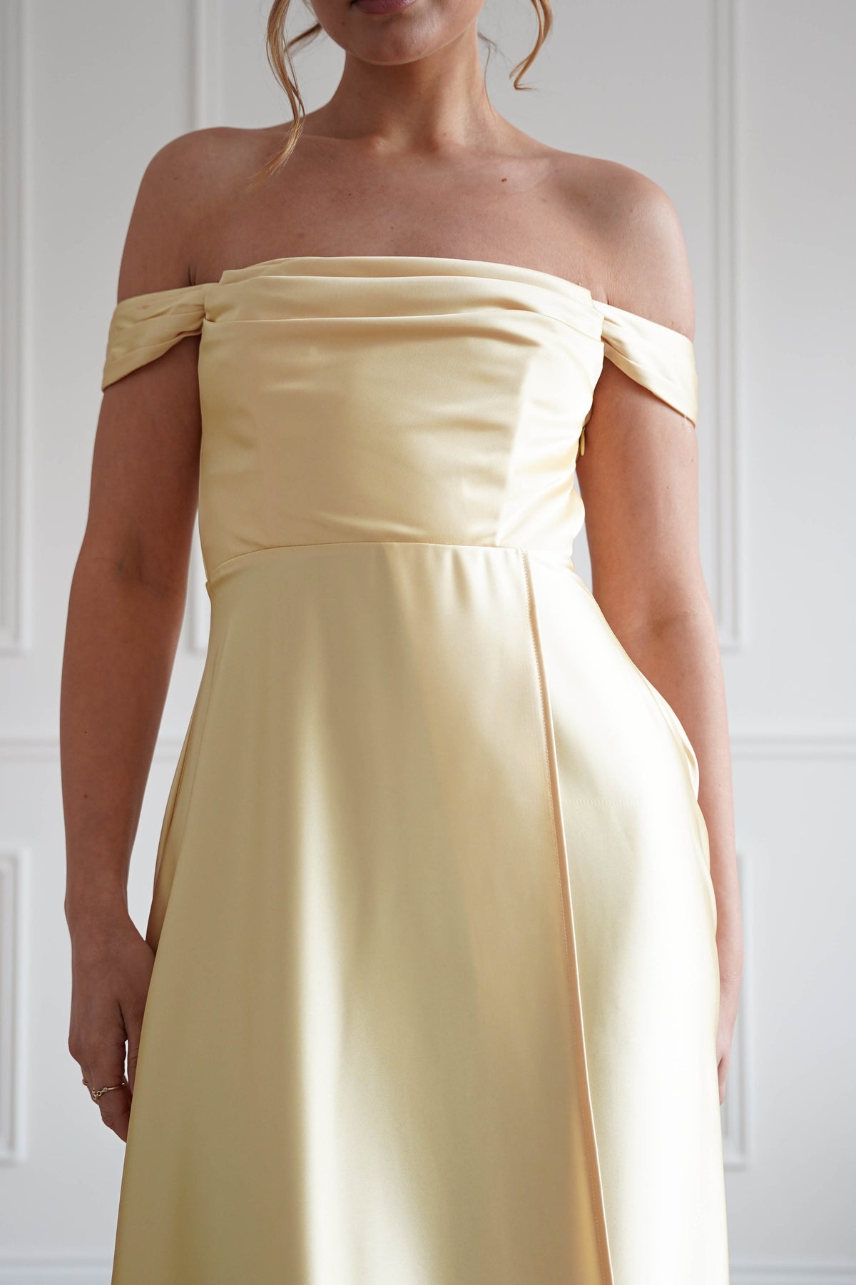 Starling Soft Satin Maxi Dress | Yellow-Oh Hello Clothing