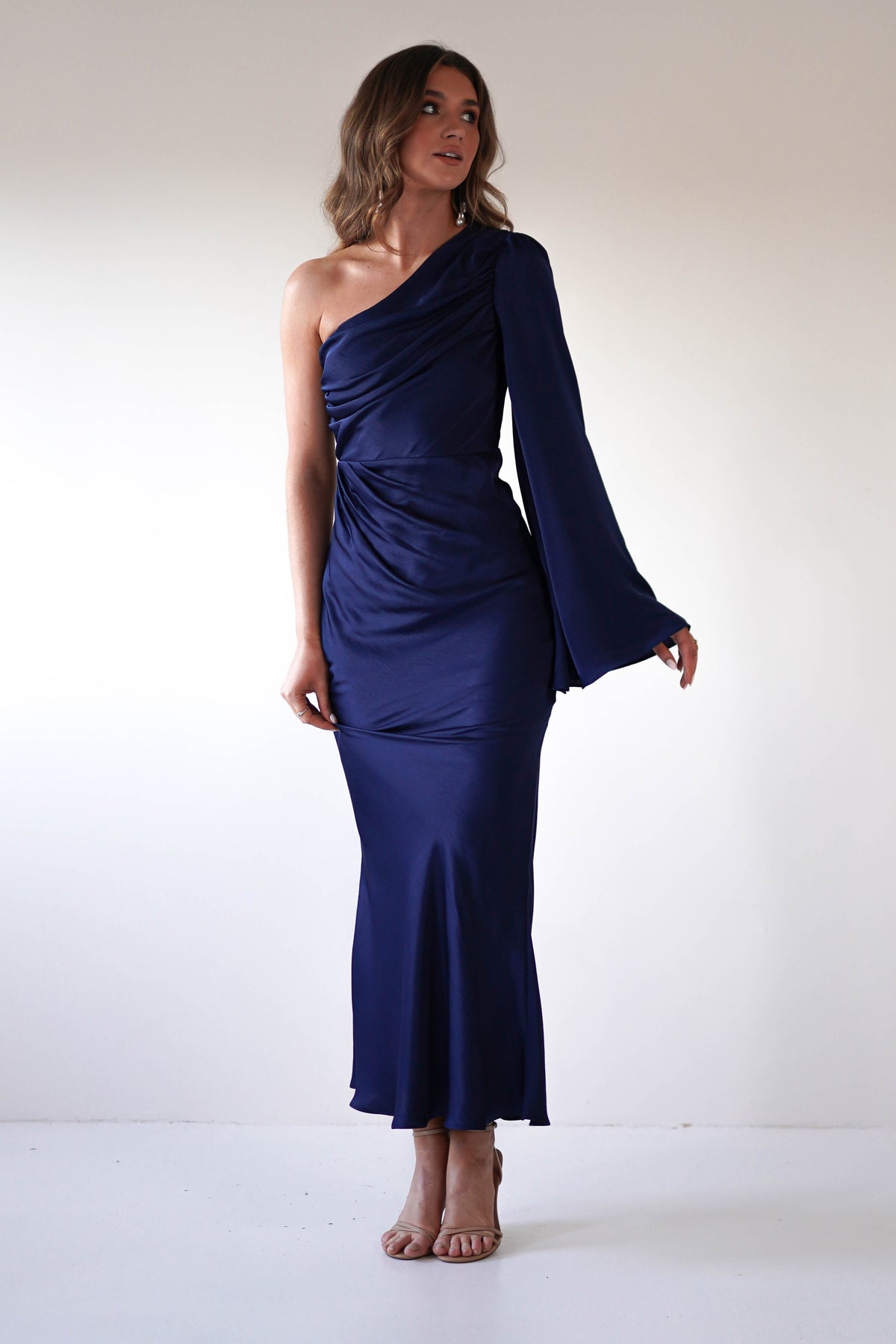Sylvana Silky Maxi Dress | Navy-Oh Hello Clothing
