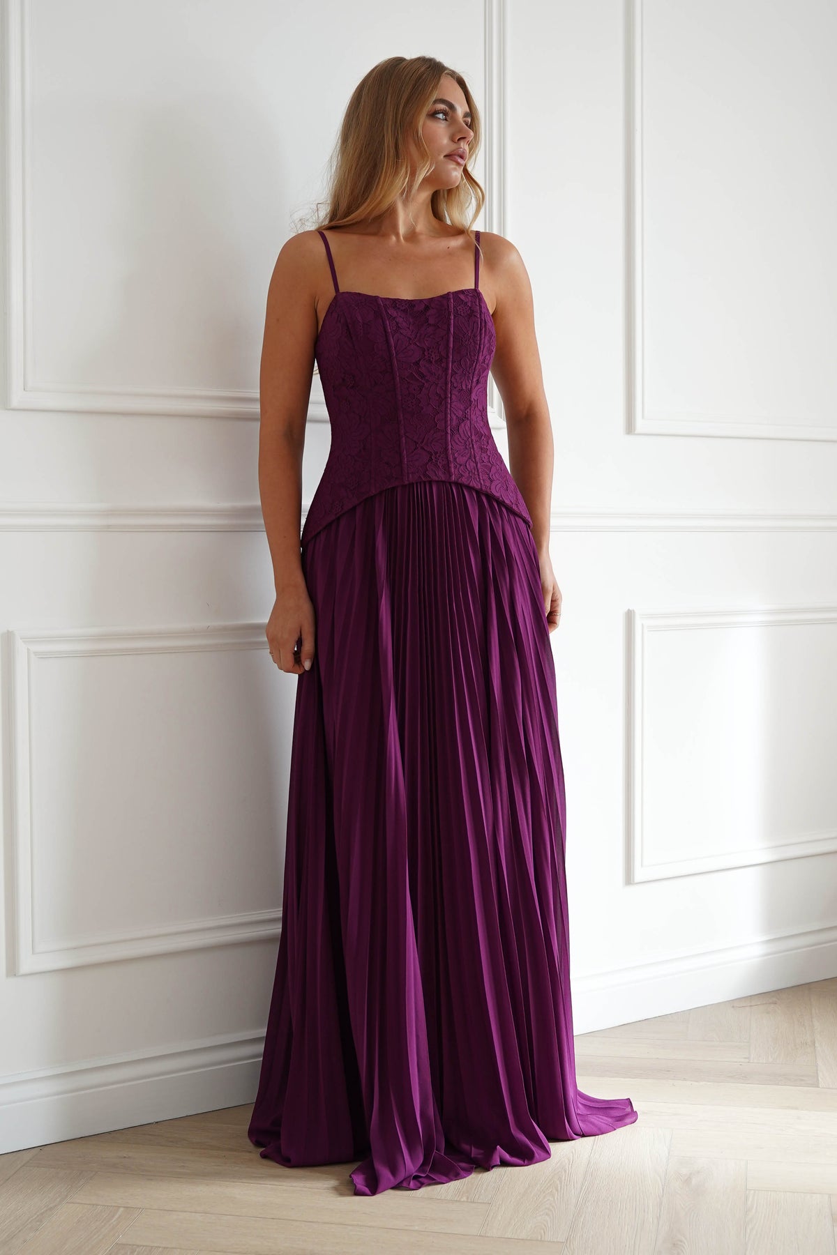 Victoria Dropped Peplum Maxi Dress | Plum-Oh Hello Clothing
