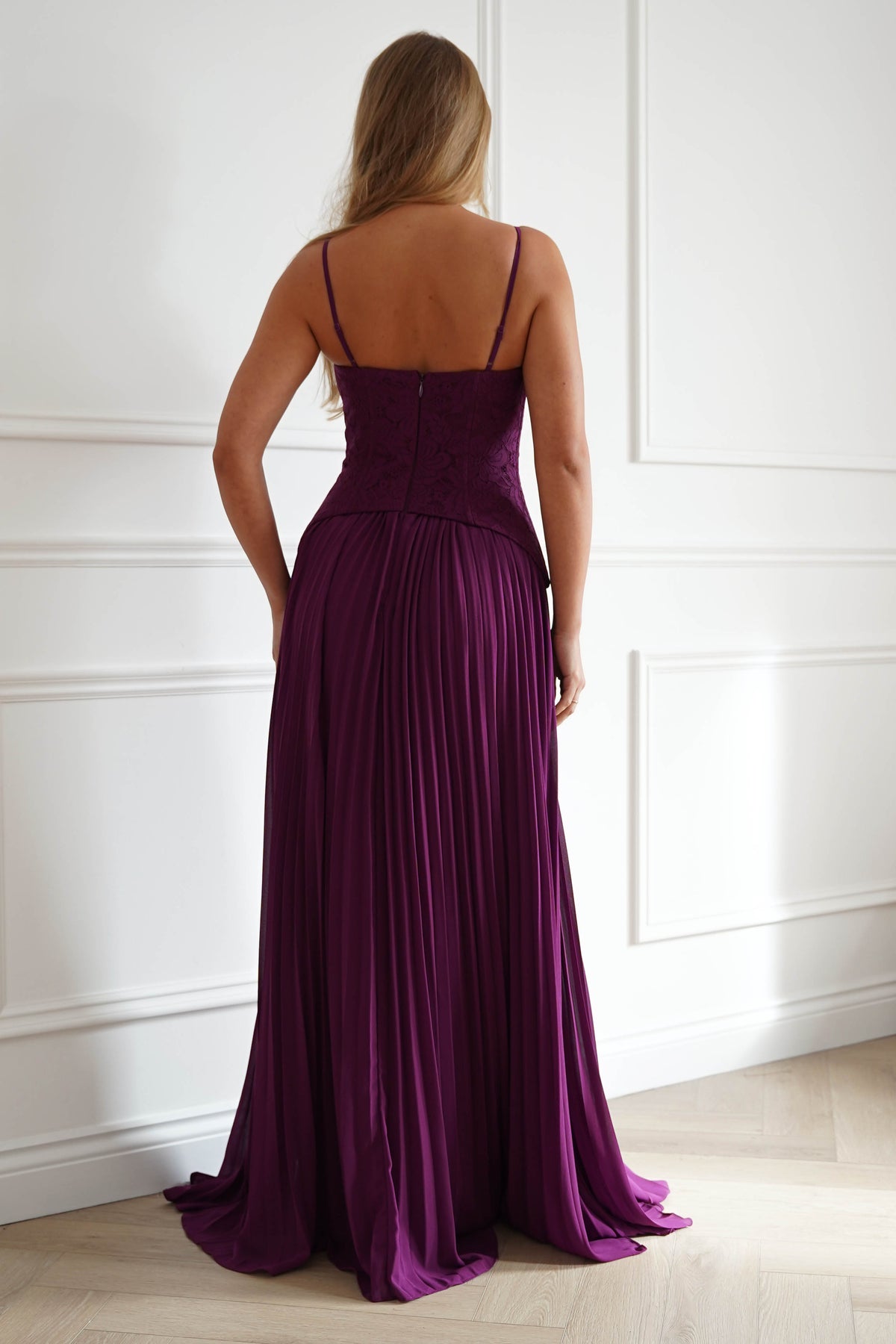 Victoria Dropped Peplum Maxi Dress | Plum-Oh Hello Clothing