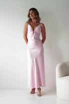 Oh Hello Clothing Women > Clothing > Dresses Adley Soft Satin Maxi Dress | Pink