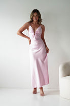 Oh Hello Clothing Women > Clothing > Dresses Adley Soft Satin Maxi Dress | Pink