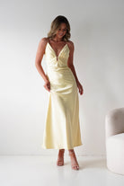 Oh Hello Clothing Women > Clothing > Dresses Adley Soft Satin Maxi Dress | Yellow