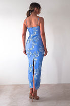 Adora Floral Mesh Maxi Dress Blue | Wedding Guest Dress | Maxi | Mesh | Oh Hello Clothing