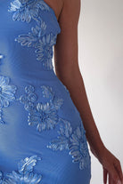 Adora Floral Mesh Maxi Dress Blue | Wedding Guest Dress | Maxi | Mesh | Oh Hello Clothing