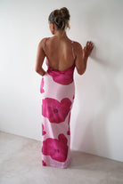 Aidia Floral Mesh Maxi Dress Pink | Wedding Guest Dress | Maxi | Mesh | Oh Hello Clothing