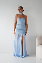 Oh Hello Clothing Women > Clothing > Dresses Amora Strapless Structured Maxi Dress | Blue