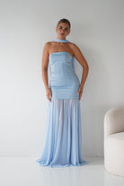 Oh Hello Clothing Women > Clothing > Dresses Amora Strapless Structured Maxi Dress | Blue