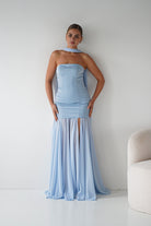 Oh Hello Clothing Women > Clothing > Dresses Amora Strapless Structured Maxi Dress | Blue