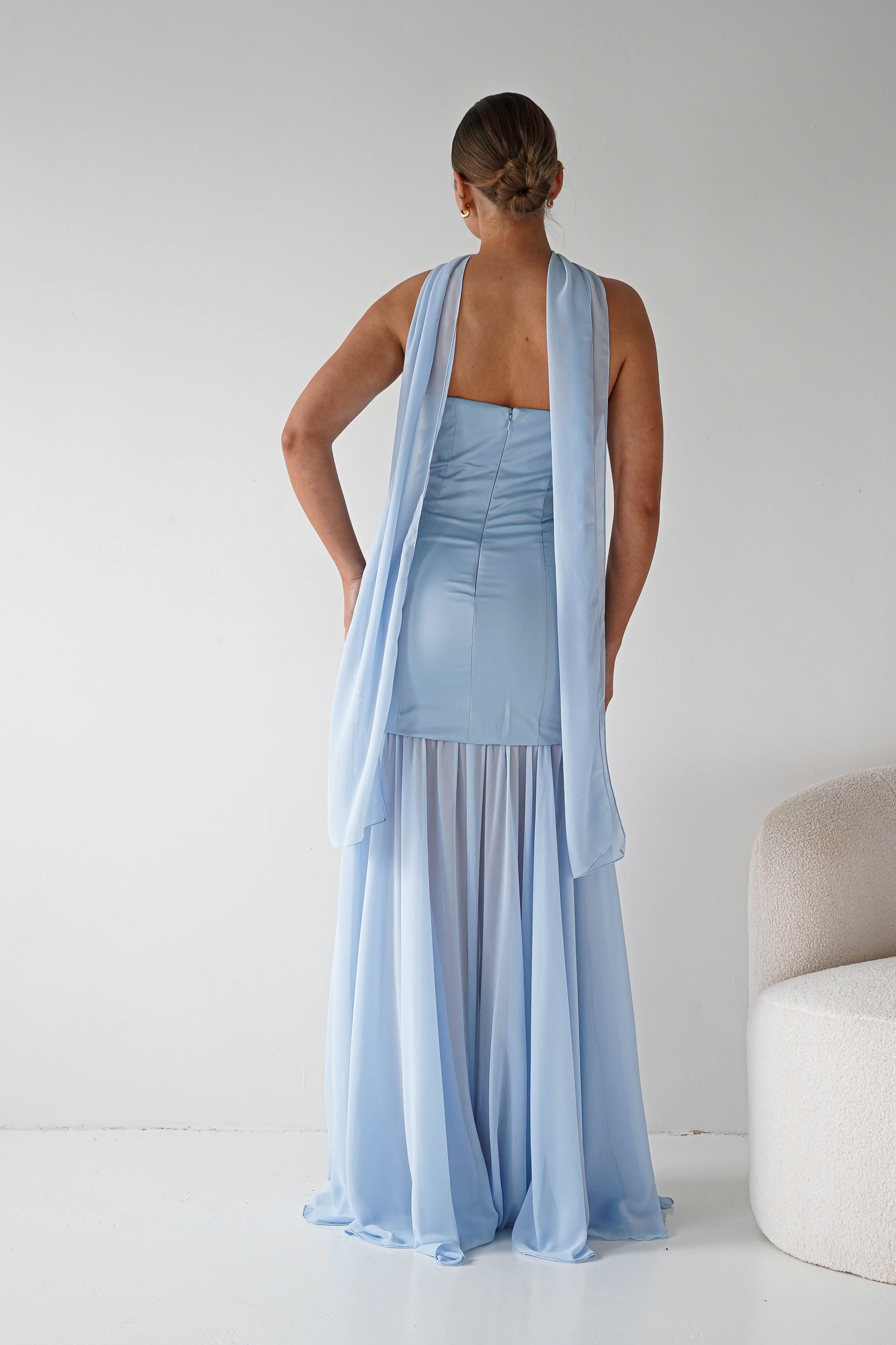 Oh Hello Clothing Women > Clothing > Dresses Amora Strapless Structured Maxi Dress | Blue