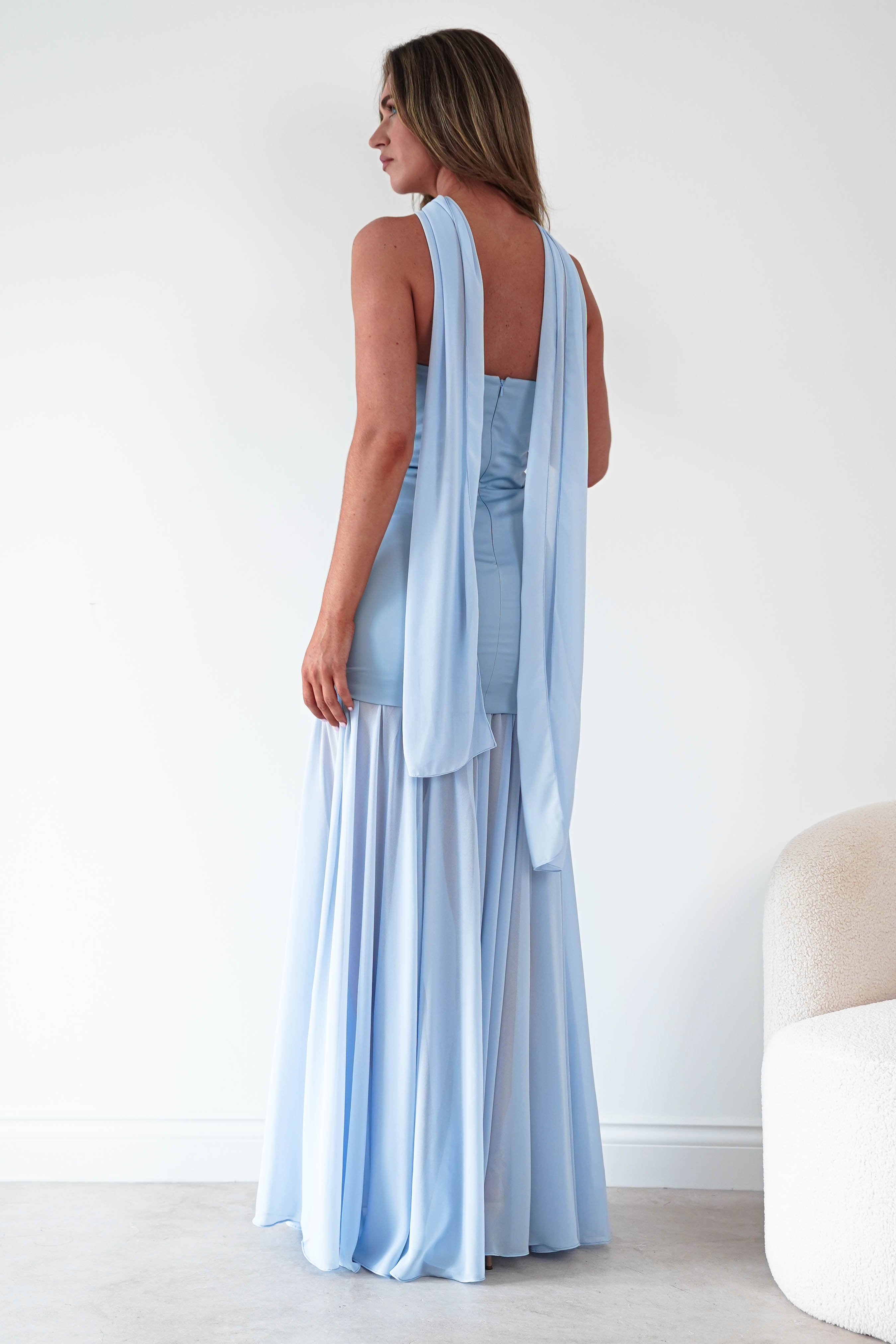 Oh Hello Clothing Women > Clothing > Dresses Amora Strapless Structured Maxi Dress | Blue