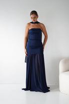 Oh Hello Clothing Women > Clothing > Dresses Amora Strapless Structured Maxi Dress | Navy