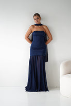 Oh Hello Clothing Women > Clothing > Dresses Amora Strapless Structured Maxi Dress | Navy