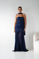 Oh Hello Clothing Women > Clothing > Dresses Amora Strapless Structured Maxi Dress | Navy