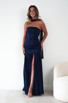Oh Hello Clothing Women > Clothing > Dresses Amora Strapless Structured Maxi Dress | Navy