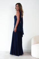 Oh Hello Clothing Women > Clothing > Dresses Amora Strapless Structured Maxi Dress | Navy