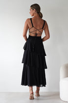 Andalusia Ruffle Maxi Dress Black | Wedding Guest Dress | Maxi | Oh Hello Clothing