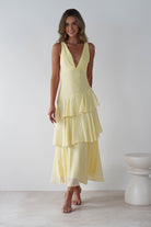 Andalusia Ruffle Maxi Dress Yellow | Wedding Guest Dress | Maxi | Oh Hello Clothing