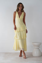 Andalusia Ruffle Maxi Dress Yellow | Wedding Guest Dress | Maxi | Oh Hello Clothing