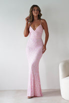 Aster Iridescent Beaded Embellished Gown | Pink | Debs & Prom | Formal Gown | Oh Hello Clothing