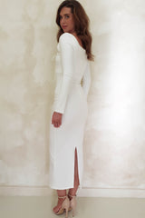 Astoria Bodycon Midi Dress | White
