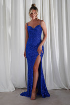 Audrina Bodycon Sequin Gown | Royal Blue | Debs & Prom | Formal Gown | Oh Hello Clothing
