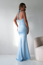 Oh Hello Clothing Women > Clothing > Dresses Austin Bodycon Halterneck Maxi Dress | Light Blue
