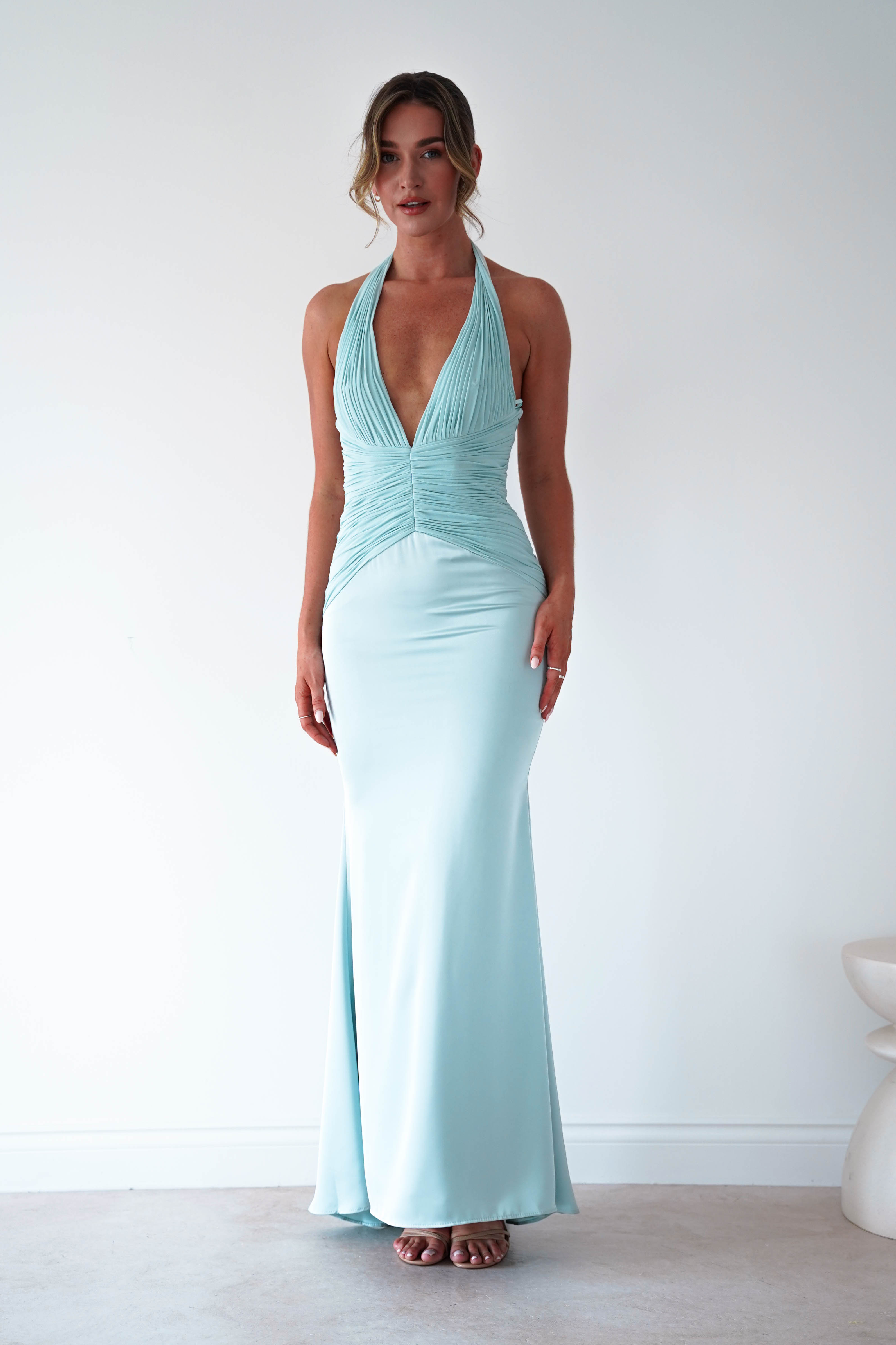 Oh Hello Clothing Women > Clothing > Dresses Austin Bodycon Halterneck Maxi Dress | Mint