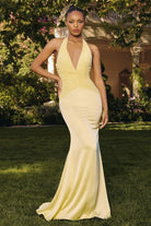 Oh Hello Clothing Women > Clothing > Dresses Austin Bodycon Halterneck Maxi Dress | Yellow