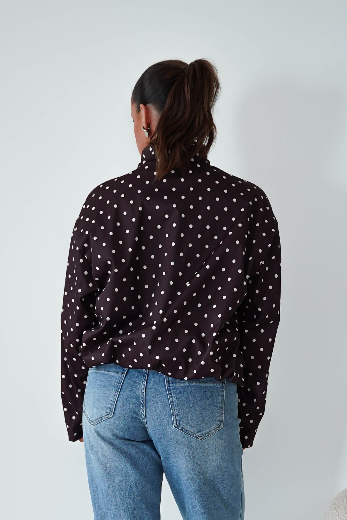 Emma & Ashley ONE SIZE (8-12) Becca Polka Dot Jacket | Brown