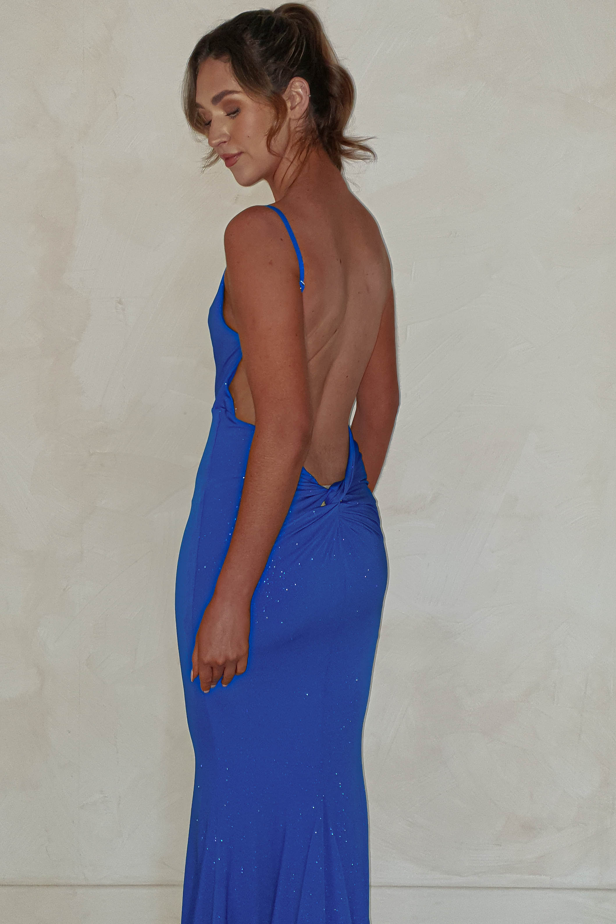 Billie Glitter Bodycon Gown | Royal Blue