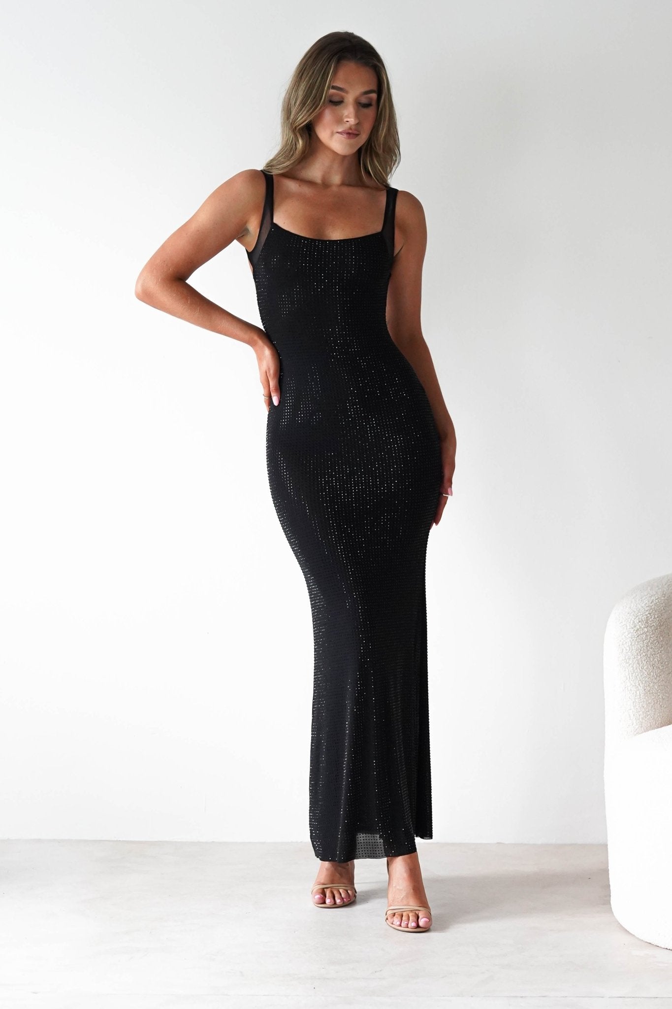 Billini Bodycon Backless Maxi Dress | Black | Oh Hello Clothing | S (8)