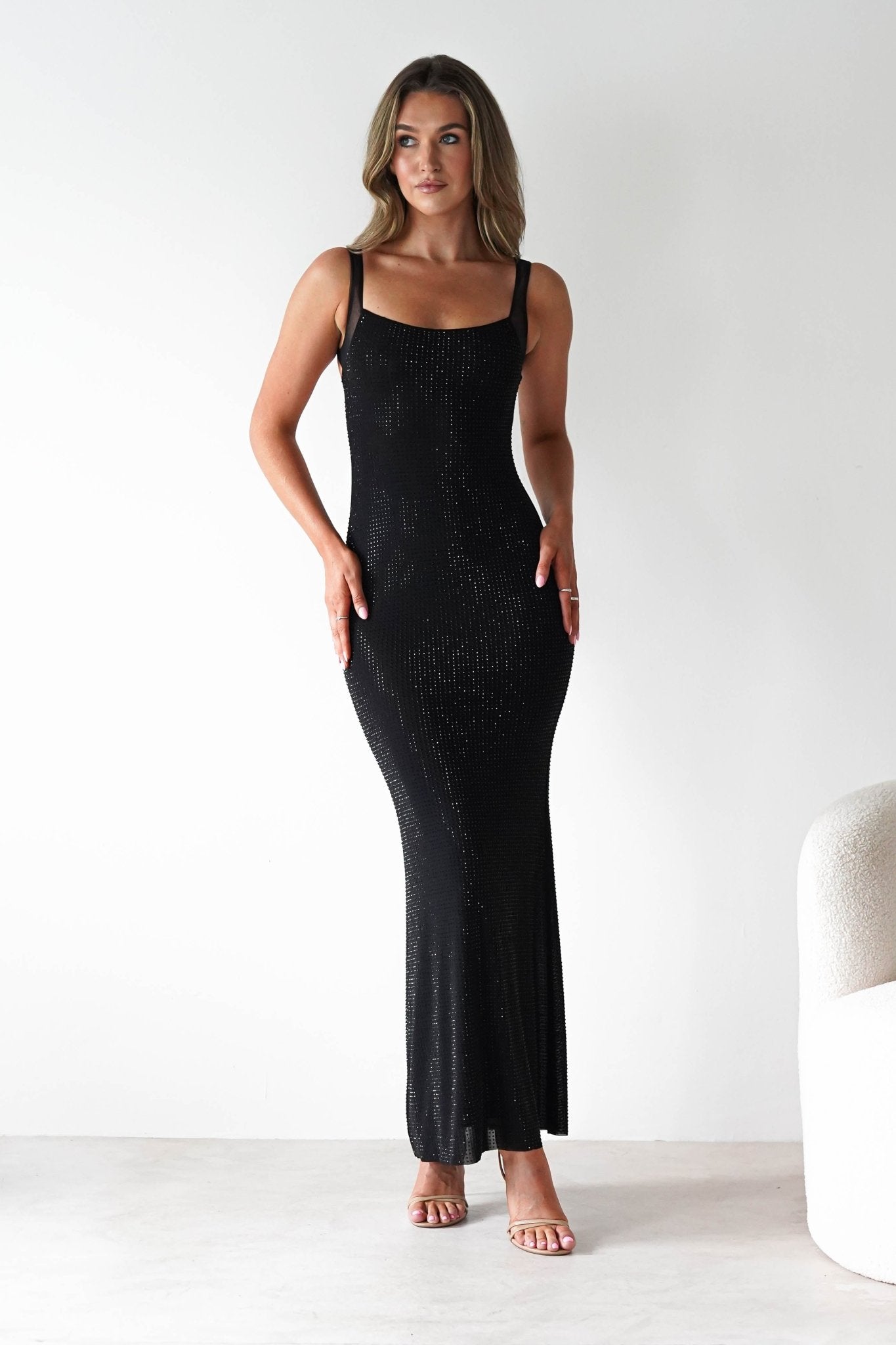 Billini Bodycon Backless Maxi Dress | Black | Oh Hello Clothing | S (8)