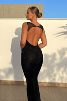 Billini Bodycon Backless Maxi Dress Black | Wedding Guest Dress | Backless | Bodycon | Oh Hello Clothing