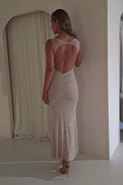 Billini Bodycon Backless Maxi Dress Nude | Wedding Guest Dress | Backless | Bodycon | Oh Hello Clothing