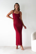 Billini Bodycon Backless Maxi Dress Red | Wedding Guest Dress | Backless | Bodycon | Oh Hello Clothing