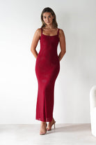 Billini Bodycon Backless Maxi Dress Red | Wedding Guest Dress | Backless | Bodycon | Oh Hello Clothing