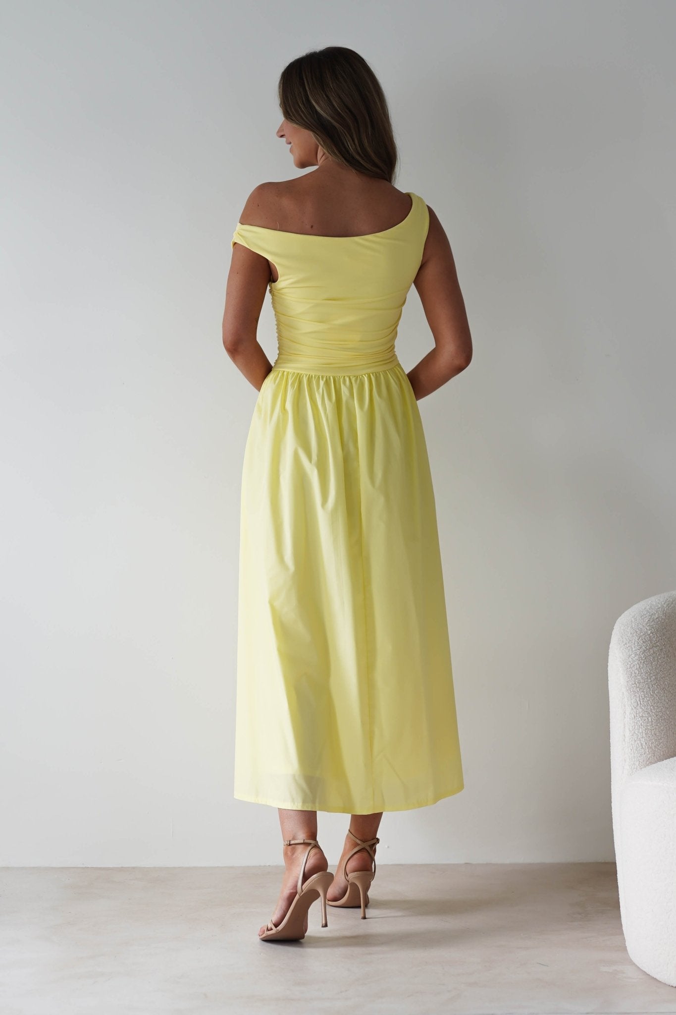Bloom Skater Midaxi Dress | Yellow | Oh Hello Clothing | XS (6)