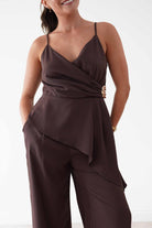 Oh Hello Clothing Women > Clothing > Dresses Bridget Asymmetric Co-Ord Set | Brown