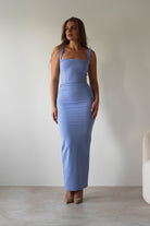 Brooke Square Neck Maxi Dress Blue | Wedding Guest Dress | Square Neck | Maxi | Oh Hello Clothing