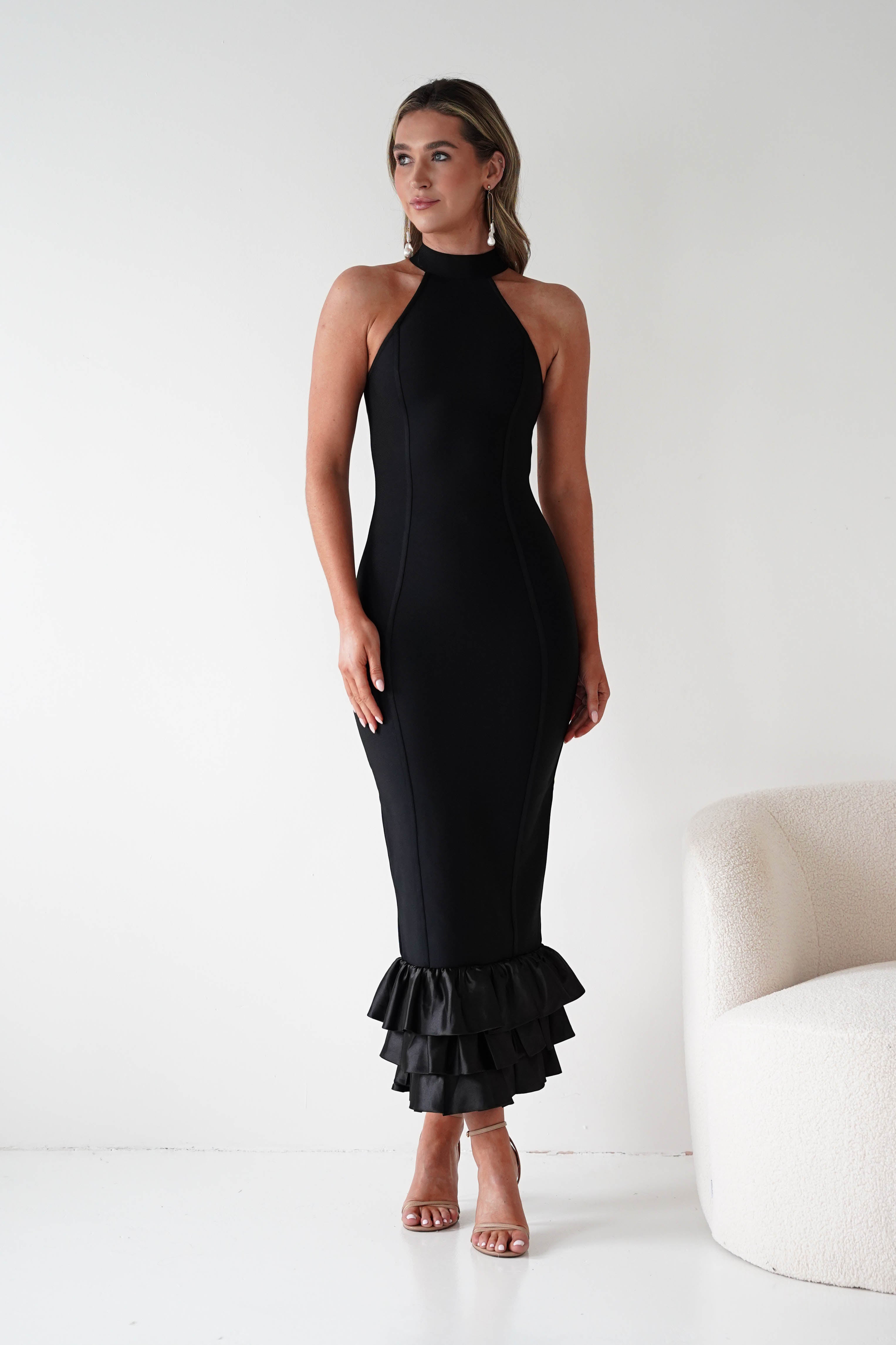 Oh Hello Clothing Dresses Bryonie Bodycon Bandage Maxi Dress | Black