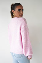Oh Hello Clothing Women > Clothing > Knitwear ONE SIZE (6/12) Calix Button Detail Knit Jumper | Pink
