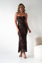 Calle Bodycon Sequin Maxi Dress | Brown | Party | Formal Dress | Oh Hello Clothing