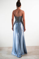 Caspian Embellished Bodycon Gown | Dusty Blue | Debs & Prom | Formal Gown | Oh Hello Clothing