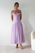 Cassandra Chiffon Skater Maxi Dress Lilac | Wedding Guest Dress | Maxi | Skater | Oh Hello Clothing