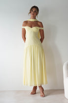 Cassandra Chiffon Skater Maxi Dress Yellow | Wedding Guest Dress | Maxi | Skater | Oh Hello Clothing