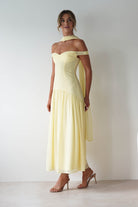 Cassandra Chiffon Skater Maxi Dress Yellow | Wedding Guest Dress | Maxi | Skater | Oh Hello Clothing